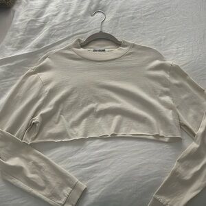 Joah Brown cropped Cream Long Sleeve
